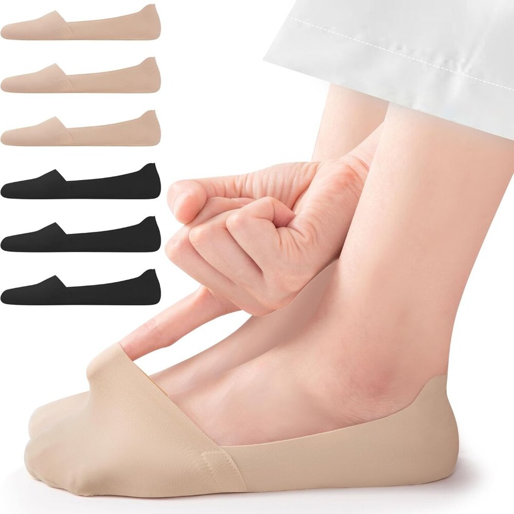 No Show Socks Women: 6 Pairs Silky Low Cut Socks for Flats Loafers